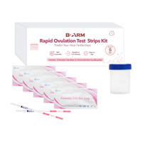 B-Arm Rapid Ovulation Test Strip Kit for Women with 5 Strips & 1 Reusable Container| Urine Drug Test