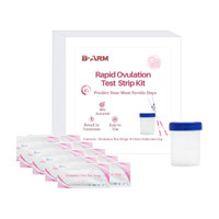 B-Arm Rapid Ovulation Test Strip Kit for Women with 10 Strips & 1 Reusable Container| Urine Drug Test