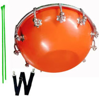 Drumping OT/12 INCH Nut & Bolts Dholak(Orange)
