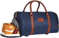 Leather World Nylon Blue Color With Shoe Storage Duffel Without Wheels