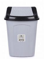 Tyagi Plastics SWING BIN 332 (7400ML) Plastic Dustbin(Grey)