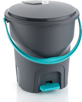 TULUA DUSTBIN IN GREY COLOR WITH HANDLE AND PEDAL BIG SIZE DUSTBIN Plastic Dustbin(Grey)
