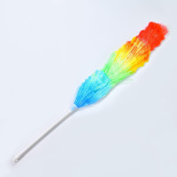 vishalz Colorful Feather Duster | Microfiber Duster for Cleaning | Dusting Stick | Brush Dry Duster