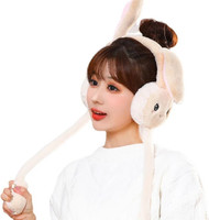 RICHMEN White Moving Ears Air Pump Earmuff for Girls/Women Winter Cute Furr Design Ear Muff(Pack of 1)