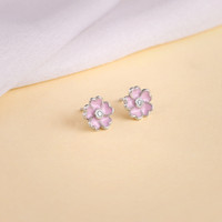 GIVA 925 Silver Flower Fling Earrings Zircon Sterling Silver Stud Earring