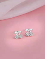 GIVA 925 Silver Cherryboo Studs Zircon Sterling Silver Stud Earring