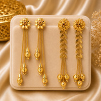 Ledarauraplus Gold plated earrings for women and girl earring fancy party wear earring Brass Drops & Danglers