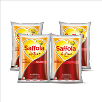 Saffola Active | Rice Bran & Soyabean Multi-source Edible Oil | Less oil absorption Blended Oil(4 x 0.85 kg)