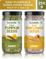 NutroVally Pumpkin & Sunflower Combo for Weight Loss | Magnesium & Minerals Rich Diet Snack Pumpkin Seeds, Sunflower Seeds(2 x 125 g)