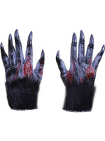 Brown Leaf Halloween Fancy Horror Ghost Devil Alien Hand Scary Gloves Pair Elders Halloween Costume(M)