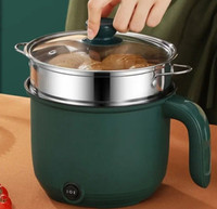 CREATION BAZAAR Non-Stick Multiperpse Rice Cooker Portable Low-Power Multi-Function Cooking Hot Rice Cooker, Travel Cooker, Egg Cooker, Egg Boiler, Deep Fryer(1.6 L, Multicolor)