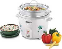 USHA RC18GS2 Electric Rice Cooker with Steaming Feature(1.8 L, White)