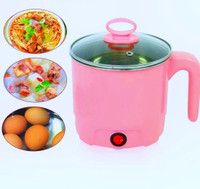 Niclas Multifunction Portable Electric Pot/Mini Cooker for Travel/Hostel Rice Cooker, Food Steamer, Travel Cooker, Egg Boiler, Egg Cooker, Electric Pressure Cooker(1.5 L, Multicolor)