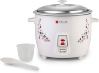 cello Iris Rice Cooker with Single Bowl | Trivet Plate | Electric Rice Cooker with Steaming Feature(1.5 L, White)