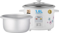 Midea MR-GM18HA Electric Rice Cooker with Steaming Feature(1.8 L, White)