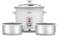Pigeon Joy 0.6L Double Pot Electric Rice Cooker(0.6 L, White)