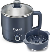 Prestige 42326 Travel Cooker, Egg Boiler, Food Steamer(1.5 L, Navy Blue)