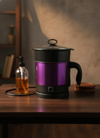 PRATYANG Electric Multi Cook Kettle with Steamer |Multipurpose Cooker| 3 Modes |P35 Egg Cooker, Food Steamer, Rice Cooker, Travel Cooker(1.5 L, Multicolor)