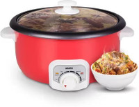 AGARO Regal Electric Multi Cooking Pot 3L Electric Rice Cooker(3 L, Red)