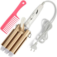 QGS R2 Ceramic Coated Curling Maker Iron Rod Tangle-Free Hair Styler Tool Frizz-Free Electric Hair Curler(Barrel Diameter: 10 cm)