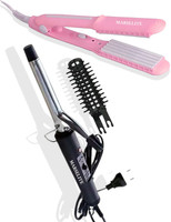 MARSELITE Combo of Professional 471B Hair Curler & Hair Crimper Machine Hair Rollers Electric Hair Curler(Barrel Diameter: 1.5 mm)