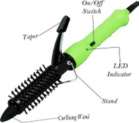 TOLERANCE Women Lady Professional Ceramic Curl Curling Make Hair Curler Curling Iron 08 Electric Hair Curler(Barrel Diameter: 28 cm)
