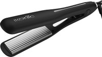 Ikonic Professional Hair Crimper with 1.5 inch floating plates Chrome LED Display,Pro Titanium Crimp Electric Hair Styler
