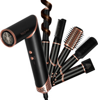 MakeMeeBold 7-IN-1 Multi Air Styler, Dryer, Diffuser, hot air brush, Air Curler Straightener Electric Hair Styler
