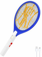 24 ENERGY Lithium Battery Mosquito Bat with Big head Racket with Light and Type-C Charging Electric Insect Killer Indoor, Outdoor(Bat)