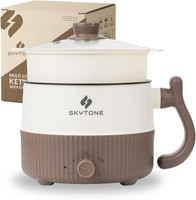 SKYTONE Electric multipurpose Cooker Rice Cooker, Egg Boiler, Egg Cooker, Food Steamer, Travel Cooker(2 L, Cream, Brown)