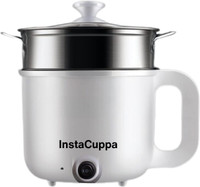 InstaCuppa 3-in-1 Multi Cook Kettle with Steamer, Adjustable Temperature Setting, 600 Watts Multi Cooker Electric Kettle(1.2 L, White - steel)