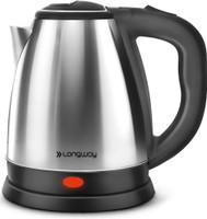 Longway Kestro 1500 W with Stainless Steel Body for Boiling, Making Tea, Coffee, Soup Electric Kettle(1.5 L, Silver)