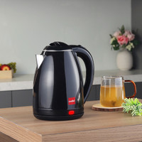 cello Pluto Quick Boil Kettle | Easy Grip Handle |Stainless Steel Body|Light Indicator Electric Kettle(1.5 L, Black)