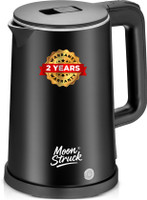 Moonstruck Stainless Steel Electric Kettle | Auto Shut-Off, Cool Touch Body, 1500W Electric Kettle(2 L, Black)