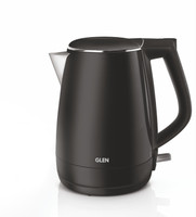 Glen Electric Kettle 1500W Plastic Clad Stainless Steel 360° Rotation Auto Shutoff Electric Kettle(1.5 L, Black)