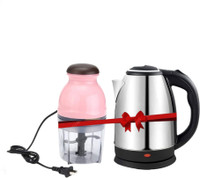 Owqust Electric Kitchen Food Capsule Cutter with Stainless Steel Body Electric Kettle(2 L, Black, Silver)