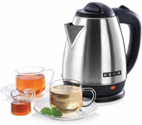 USHA 1.5 Litres Electric Kettle| 1200W | Silver - Black| Automatic Cut-off Electric Kettle(1.5 L, steel)