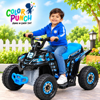 Colorpunch ATV PRIME EV BLUETOOTH MUSIC & LIGHT Car Battery Operated Ride On(Blue)