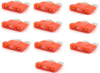 PBROS 10 Pieces Blade Fuse -40 AMP(Pack of 10) 10 Pieces Mini Blade Fuse -40 AMP(Pack of 10) Electrical Fuse(40 Amp A)
