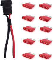 PBROS 10 Amp Blade Fuse & fuse holder 12 V Plastic Ceramic Blade Fuse-10 Pcs 10 Amp Blade Fuse & fuse holder 12 V Plastic Ceramic Blade Fuse-10 Pcs Electrical Fuse(10 A)