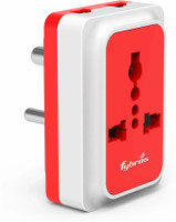 Fybros 8097 Sliq Universal Travel Adapter | 2 Year Warranty|Multi Plug Socket with Indicator Three Pin Plug(White, Red)