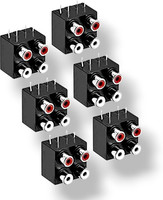 AVISRI (PACK OF 6 )4‑Way RCA Female AV Jack Panel Electronic Components Electronic Hobby Kit