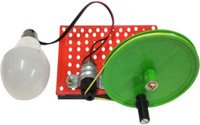 MELODY's mySTEMkit High Voltage Pulley Based DC Generator DIY kit Educational Electronic Hobby Kit