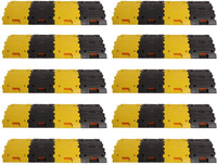 Kunplast Plastic Speed Breaker With Heavy Duty, 10 Meter 50MM, 20X Yellow - 20X Black Emergency Sign