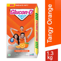 GLUCON-D Tangy Orange with 3 Benefits of Energy, Recovery, and Immunity, Refill Sports Drink(1.3 kg, Tangy Orange Flavored)