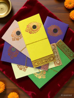 DKD 40 Pcs Wedding Gift Envelope with 1 Rupee Coin, Money Cover Shagun Envelopes(Pack of 40 Multicolor)