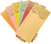 Delhi Dezigns Shagun Envelopes for Gifting money on wedding/anniversay/roka/Festival Envelopes(Pack of 25 Multicolor)