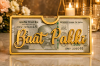 skart Baat Pakki Golden Acrylic Envolape Envelopes(Pack of 1 Gold)