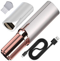 QGS 2in1 Women Lady Chargeable Waterproof Body Hair Remover Shaver Trimmer Painless Cordless Epilator(White)