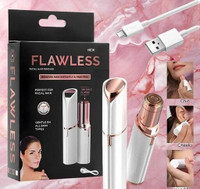 Feelon Face Hair Remover Upper Lip, Chin, Eyebrow Trimmer Shaver Machine for Women Trimmer Cordless Epilator(White, Gold)